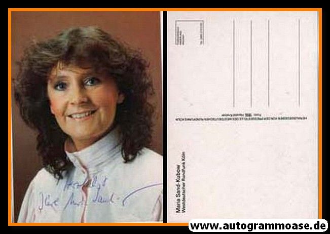 Autogramm TV | WDR | Maria SAND-KUBOW | 1990er (Portrait Color)