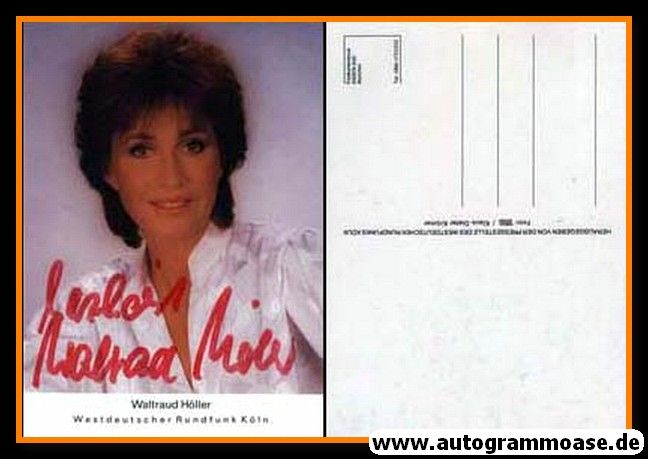 Autogramm TV | WDR | Waltraud HÖLLER | 1980er (Portrait Color)