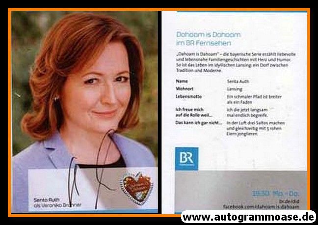 Autogramm TV | BR | Senta AUTH | 2010er "Dahoam Is Dahoam"