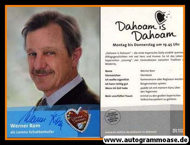Autogramm TV | BR | Werner ROM | 2010er "Dahoam Is Dahoam"