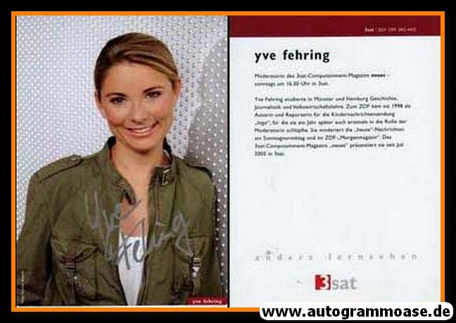 Autogramm TV | 3SAT | Yve FEHRING | 2000er "Neues" (Bänsch)
