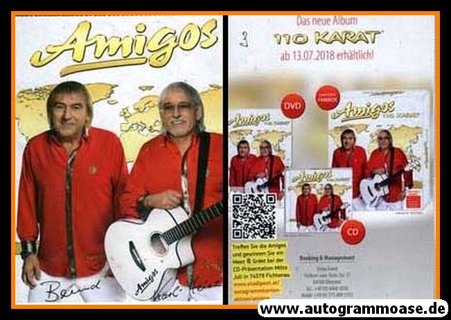 Autogramme Volksmusik | AMIGOS | 2018 Druck "110 Karat"