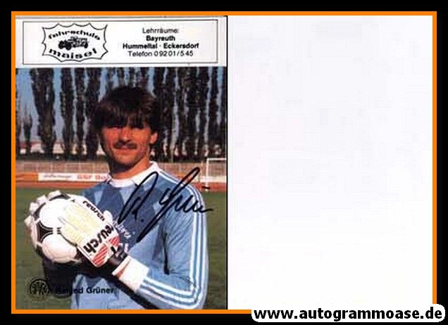 Autogramm Fussball | SpVgg Bayreuth | 1989 | Roland GRÜNER