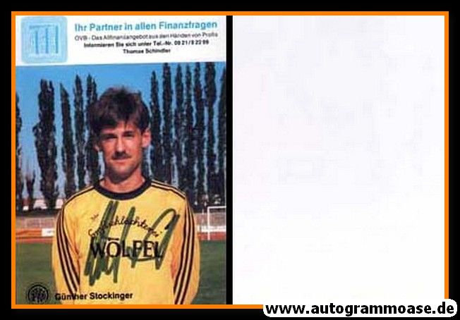 Autogramm Fussball | SpVgg Bayreuth | 1989 | Günther STOCKINGER