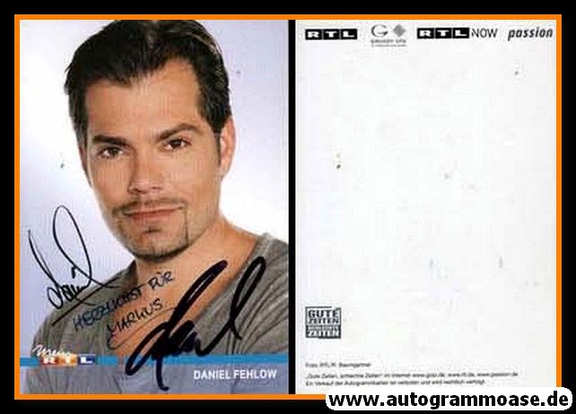 Autogramm TV | RTL | Daniel FEHLOW | 2010er "GZSZ" (Portrait Color Baumgartner) 2