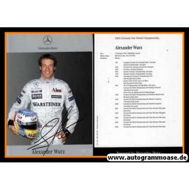Autogramm Formel 1 | Alexander WURZ | 2005 Druck (Mercedes)