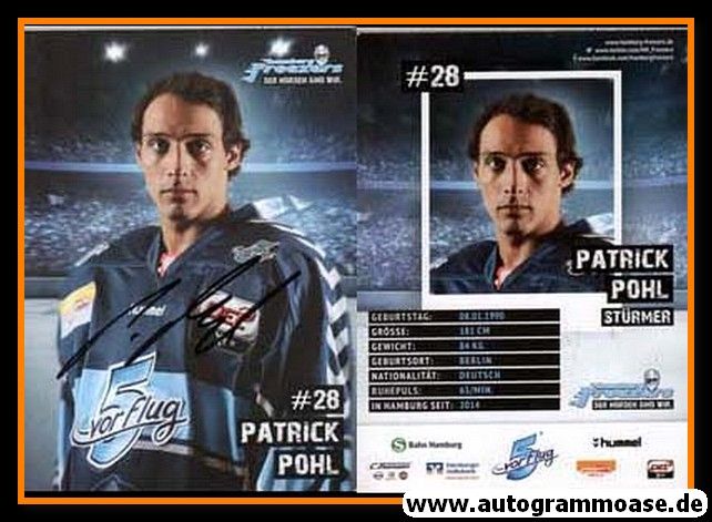 Autogramm Eishockey | Hamburg Freezers | 2014 | Patrick POHL
