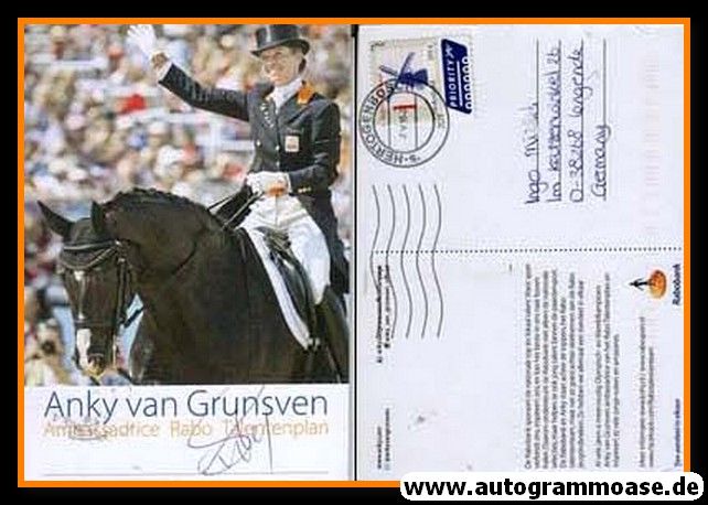 Autogramm Reiten | Anky VAN GRUNSVEN | 2010er (Rabo)