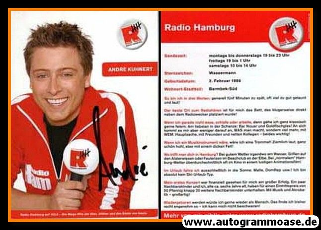 Autogramm Radio | Hamburg | Andre KUHNERT | 2010er (Portrait Color)
