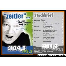Autogramm Radio | Mainwelle | Hermann ZEITLER | 2010er (Portrait Color)