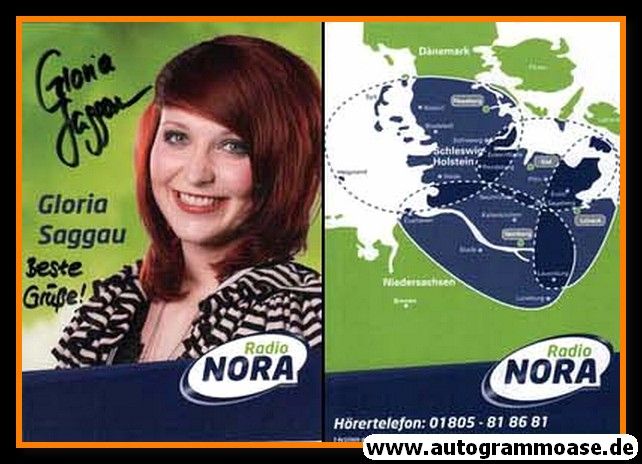 Autogramm Radio | NORA | Gloria SAGGAU | 2010er (Portrait Color)
