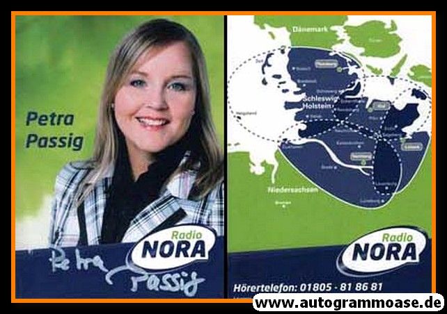 Autogramm Radio | NORA | Petra PASSIG | 2010er (Portrait Color)