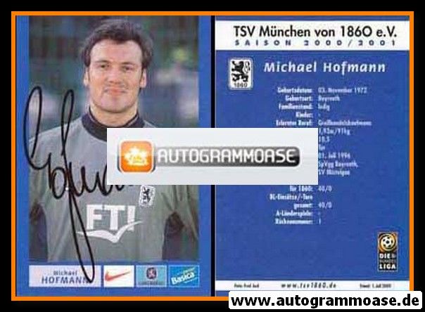 Autogramm Fussball | TSV 1860 München | 2000 | Michael HOFMANN