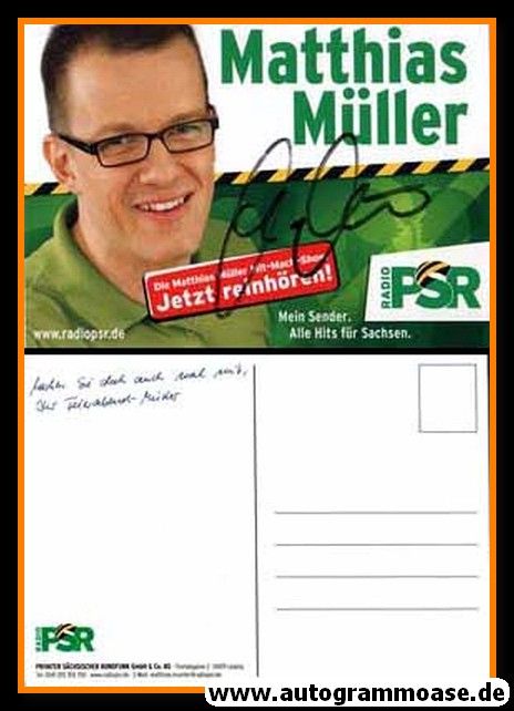 Autogramm Radio | PSR | Matthias MÜLLER | 2010er (Portrait Color) 2