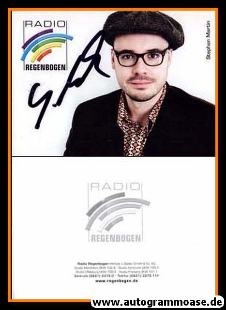 Autogramm Radio | Regenbogen | Stephan MARTIN | 2010er (Portrait Color)