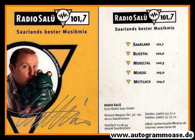 Autogramm Radio | Salü | WETTERMÜLLER | 2010er (Portrait Color)