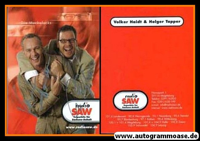 Autogramme Radio | SAW | Volker HAIDT + Holger TAPPER | 2010er "Muckefuck"