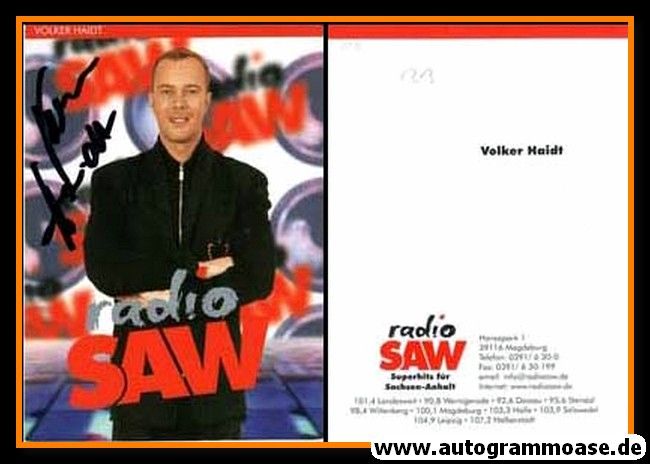 Autogramm Radio | SAW | Volker HAIDT | 2010er (Portrait Color)