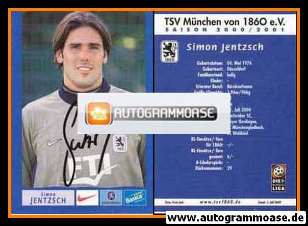 Autogramm Fussball | TSV 1860 München | 2000 | Simon JENTZSCH