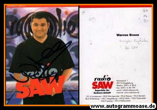 Autogramm Radio | SAW | Warren GREEN | 2010er (Portrait Color)