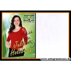 Autogramm Radio | Vogtland | Julia HOLZBERG | 2010er Foto (Portrait grün)