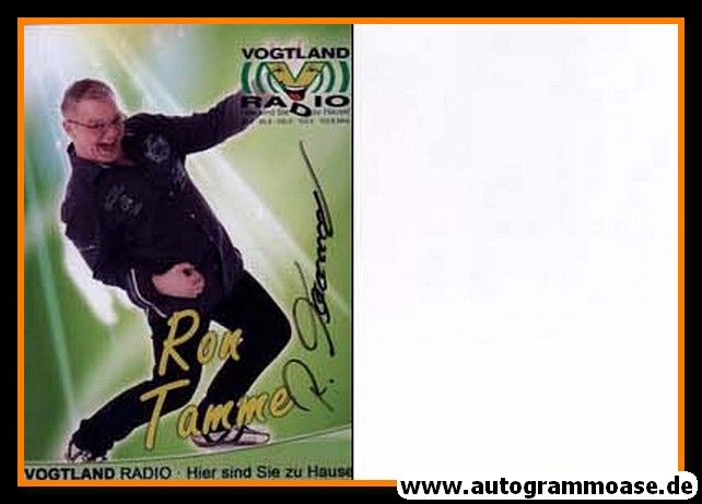 Autogramm Radio | Vogtland | Ron TAMME | 2010er Foto (Portrait grün)