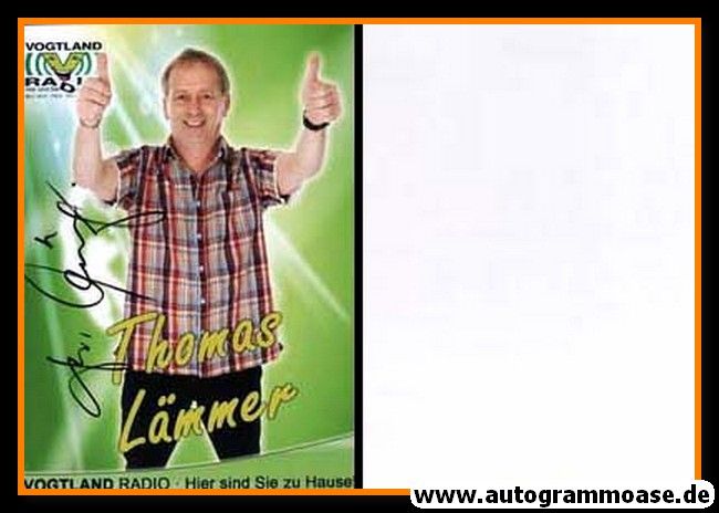 Autogramm Radio | Vogtland | Thomas LÄMMER | 2010er Foto (Portrait grün)
