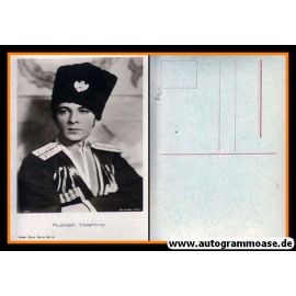 Filmpostkarte | Rudolph VALENTINO | 1920er AK (Portrait SW) Ross 1168-1