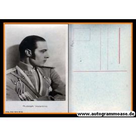 Filmpostkarte | Rudolph VALENTINO | 1920er AK (Portrait SW) Ross 1168-2