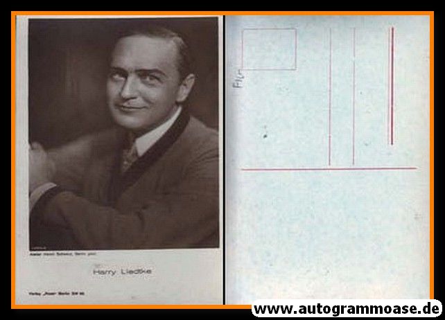 Filmpostkarte | Harry LIEDTKE | 1920er AK (Portrait SW) Ross 1280-2