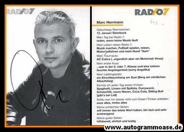 Autogramm Radio | Radio 7 | Marc HERRMANN | 2010er (Portrait Color) 