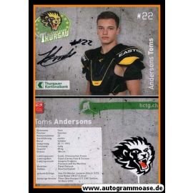 Autogramm Eishockey | Hockey Thurgau | 2014 | Andersons TOMS