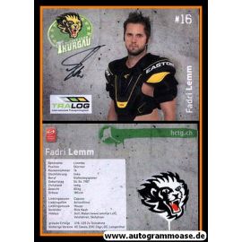 Autogramm Eishockey | Hockey Thurgau | 2014 | Fadri LEMM