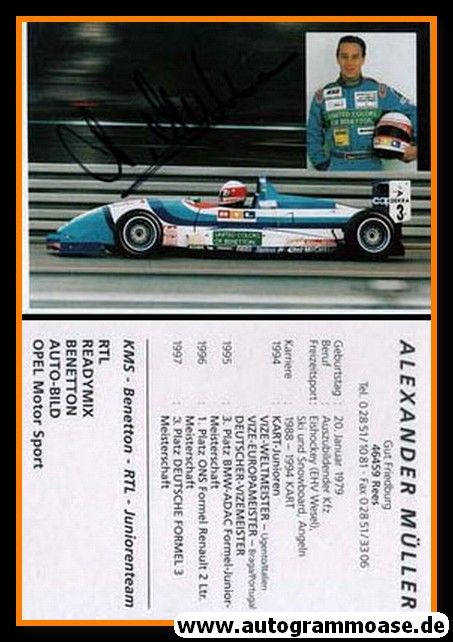 Autogramm Tourenwagen | Alexander MÜLLER | 1997 (Collage)
