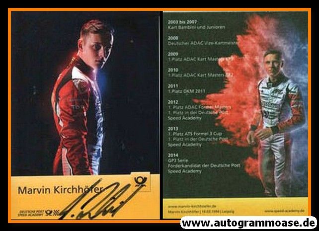 Autogramm Tourenwagen | Marvin KIRCHHÖFER | 2014 (Portrait Color) Post