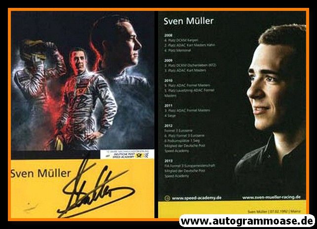 Autogramm Tourenwagen | Sven MÜLLER | 2013 (Portrait Color) Post