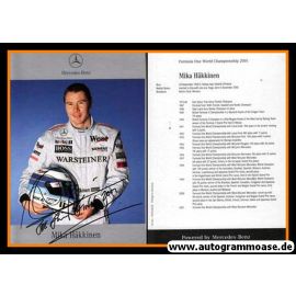 Autogramm Formel 1 | Mika HÄKKINEN | 2001 Druck (Mercedes)