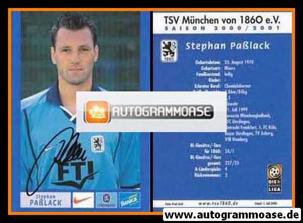 Autogramm Fussball | TSV 1860 München | 2000 | Stephan PASSLACK