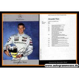 Autogramm Formel 1 | Alexander WURZ | 2002 Druck (Mercedes)