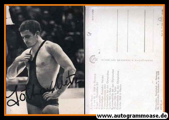 Autogramm Ringen | Lothar METZ | 1968 Druck (Portrait SW) Olympia