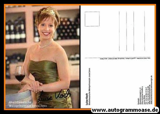 Autogramm Weinprinzessin | Luise KOCH | 2010 Druck (Rheinhessen)