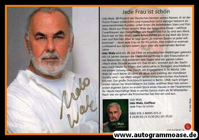 Autogramm Celebrity | Udo WALZ | 2014 "Jede Frau Ist Schön"