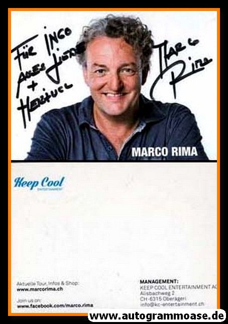 Autogramm Comedy | Marco RIMA | 2010er (Portrait Color) Keep Cool