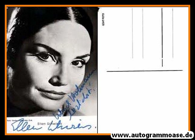 Autogramm Schauspieler | Ellen SCHWIERS | 1960er (Portrait SW) Tietsche