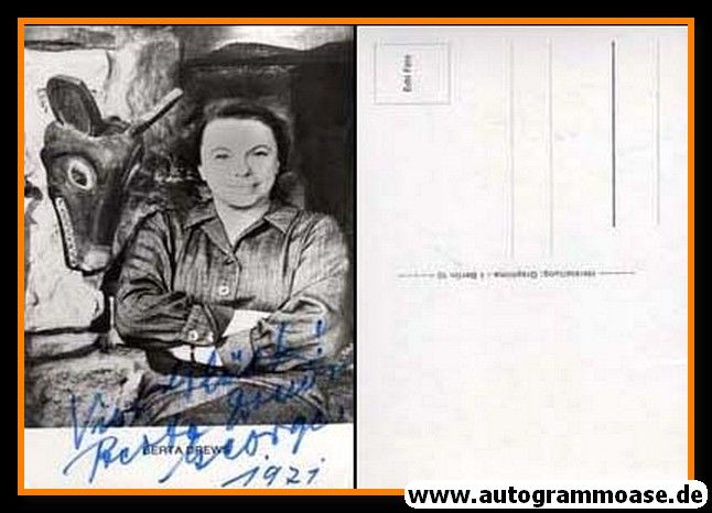 Autogramm Schauspieler | Berta DREWS | 1960er (Portrait SW Graphima)