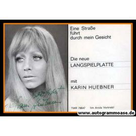 Autogramm Schauspieler | Karin HUEBNER | 1968 "Eine Strasse" (Portrait SW Ariola)