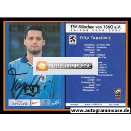 Autogramm Fussball | TSV 1860 München | 2000 | Filip TAPALOVIC