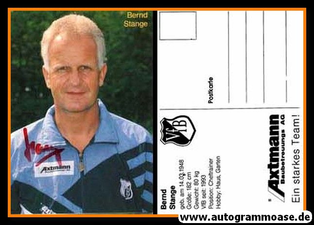 Autogramm Fussball | VfB Leipzig | 1993 | Bernd STANGE
