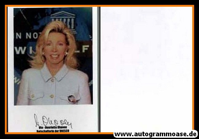 Autogramm Politik | UNESCO | Ute-Henriette OHOVEN | 1990er Foto (Portrait Color)