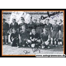Mannschaftsfoto Fussball | 1. FC Kaiserslautern | 1953 + 4 AG (Eckel, Hölz, Scheffler, O. Walter) Meister